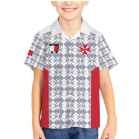 Custom Malta Football Jersey Go Champions Family Matching Mermaid Dress and Hawaiian Shirt White Style