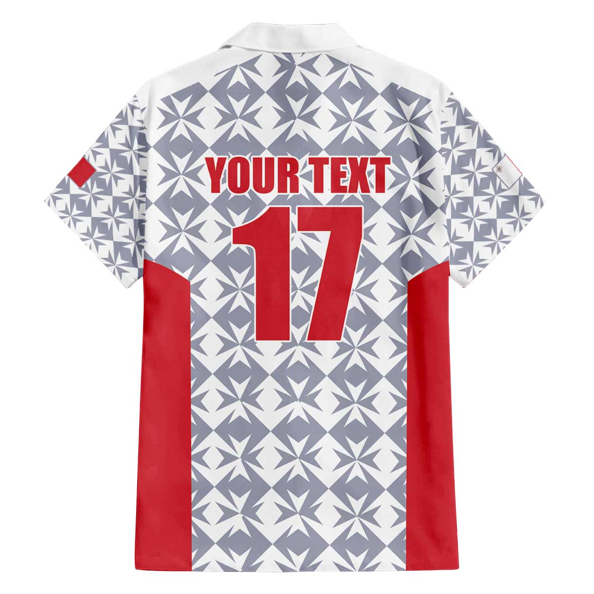 Custom Malta Football Jersey Go Champions Family Matching Off The Shoulder Long Sleeve Dress and Hawaiian Shirt White Style