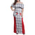 Custom Malta Football Jersey Go Champions Family Matching Off Shoulder Maxi Dress and Hawaiian Shirt White Style