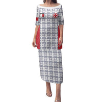 Custom Malta Football Jersey Go Champions Family Matching Puletasi and Hawaiian Shirt White Style