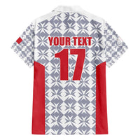 Custom Malta Football Jersey Go Champions Family Matching Short Sleeve Bodycon Dress and Hawaiian Shirt White Style