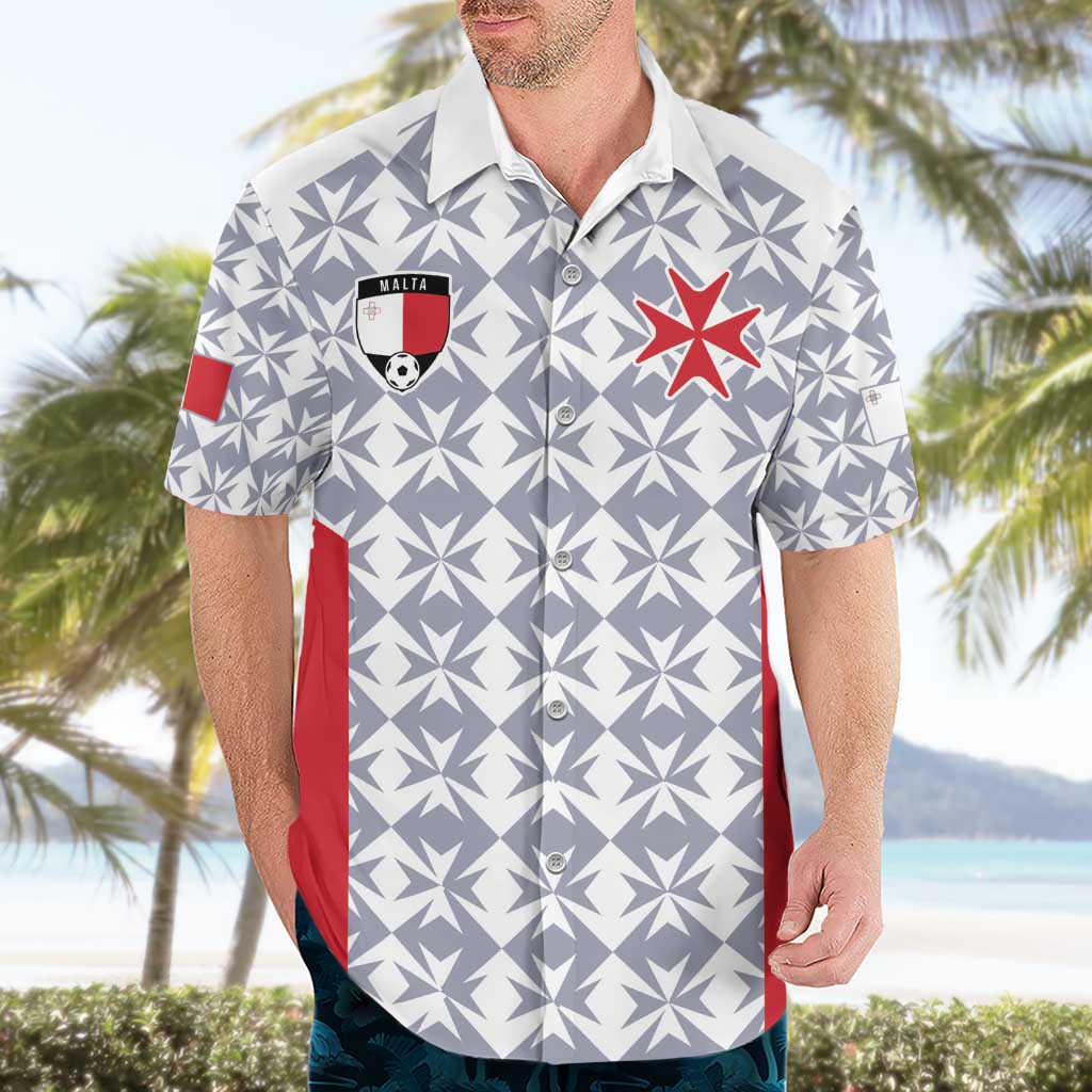 Custom Malta Football Jersey Go Champions Hawaiian Shirt White Style