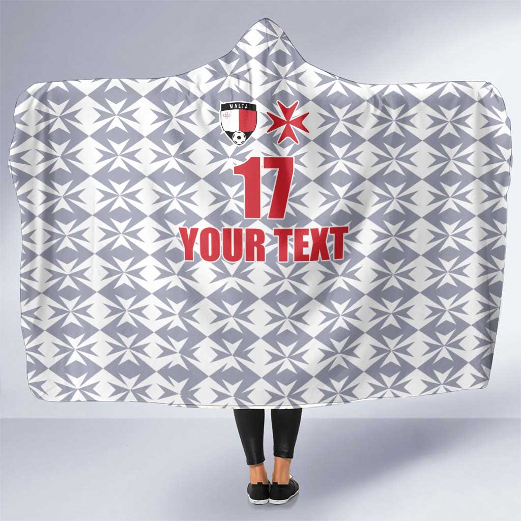 Custom Malta Football Jersey Go Champions Hooded Blanket White Style