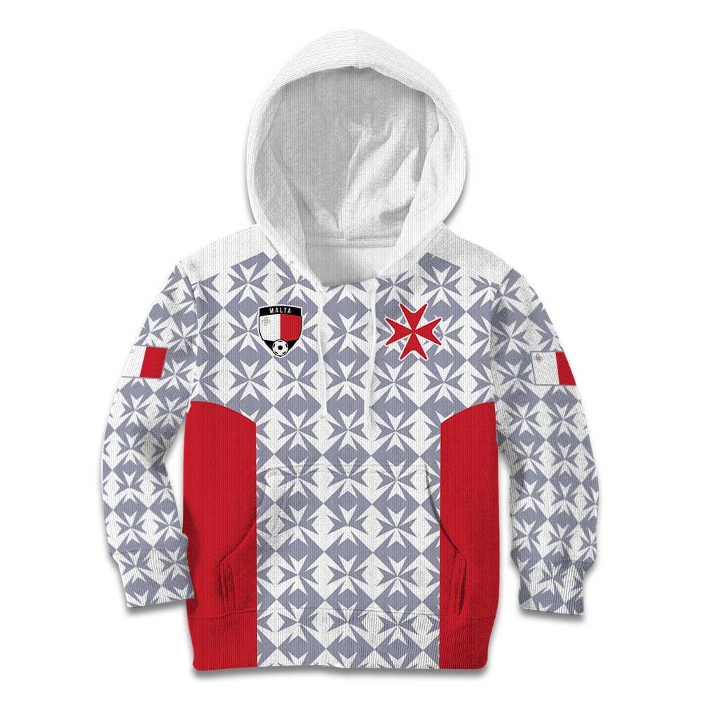 Custom Malta Football Jersey Go Champions Kid Hoodie White Style