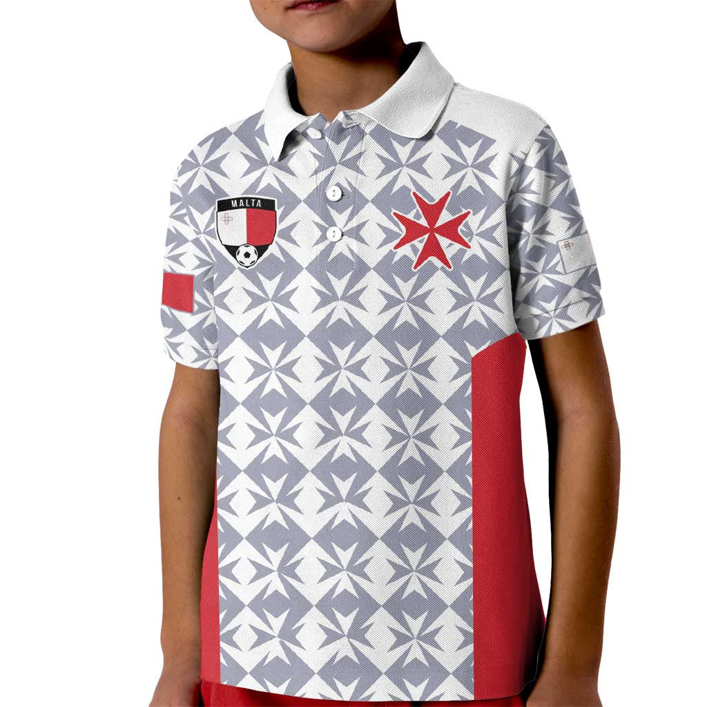 Custom Malta Football Jersey Go Champions Kid Polo Shirt White Style