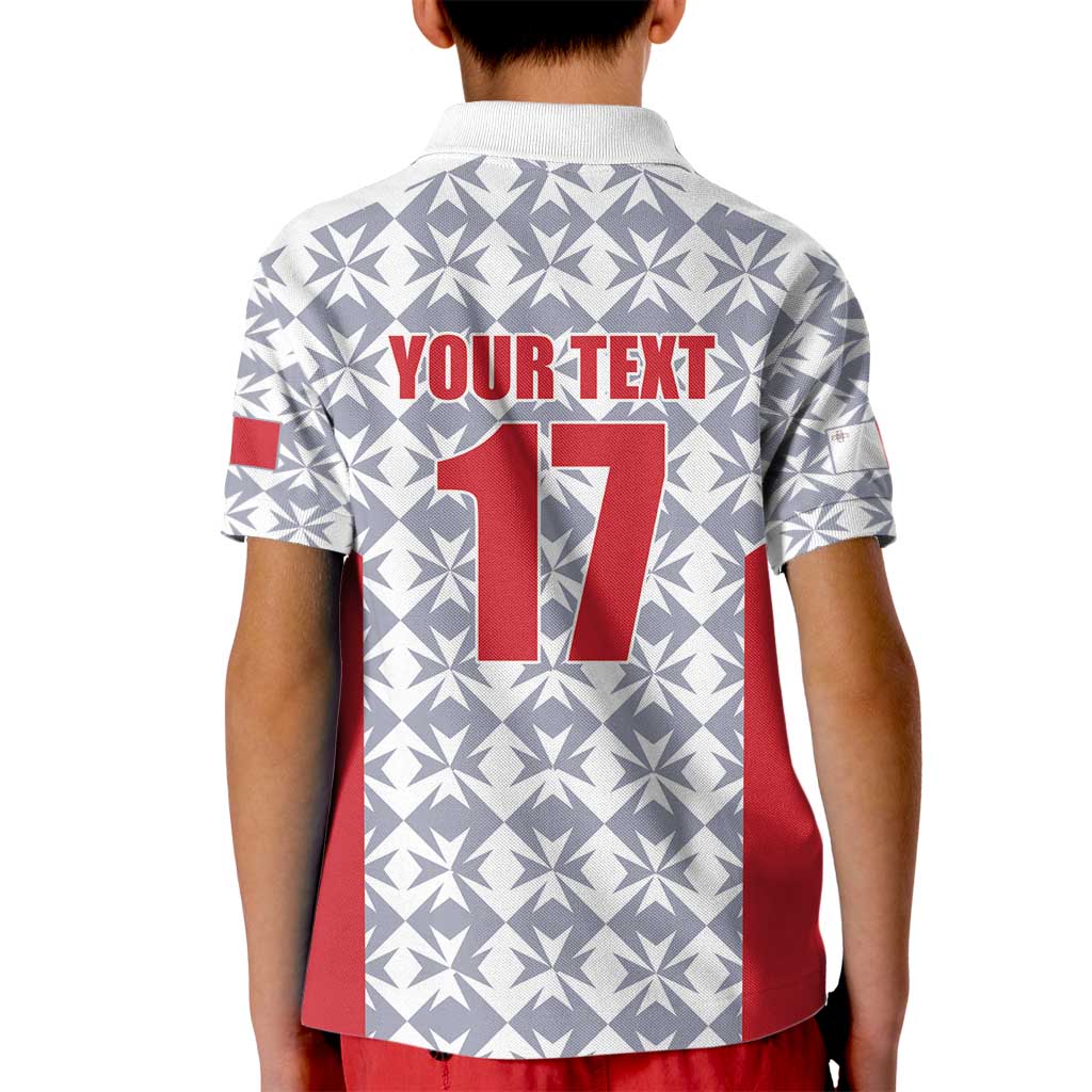Custom Malta Football Jersey Go Champions Kid Polo Shirt White Style