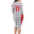 Custom Malta Football Jersey Go Champions Long Sleeve Bodycon Dress White Style