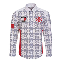 Custom Malta Football Jersey Go Champions Long Sleeve Button Shirt White Style