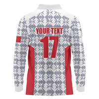 Custom Malta Football Jersey Go Champions Long Sleeve Polo Shirt White Style