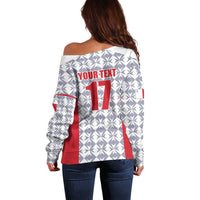 Custom Malta Football Jersey Go Champions Off Shoulder Sweater White Style