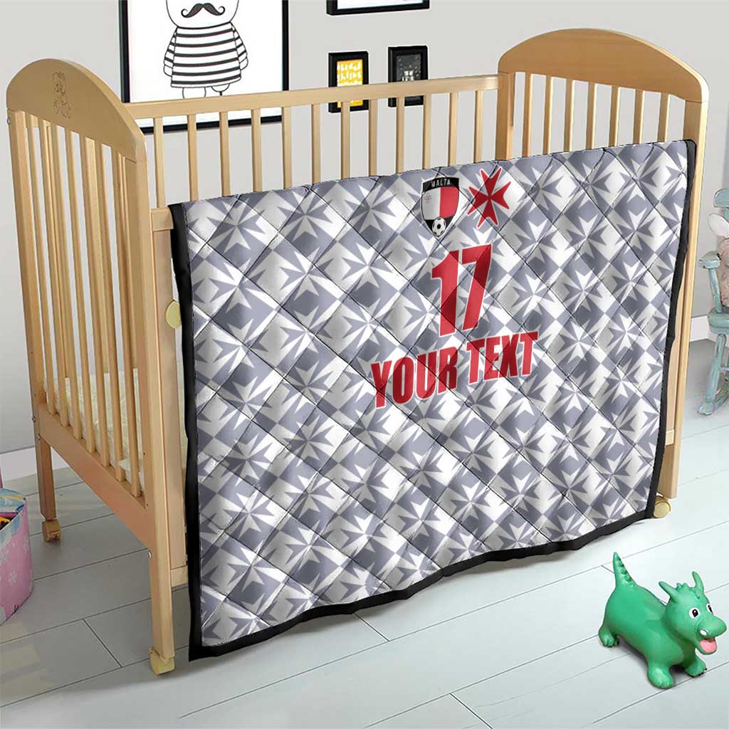 Custom Malta Football Jersey Go Champions Quilt White Style