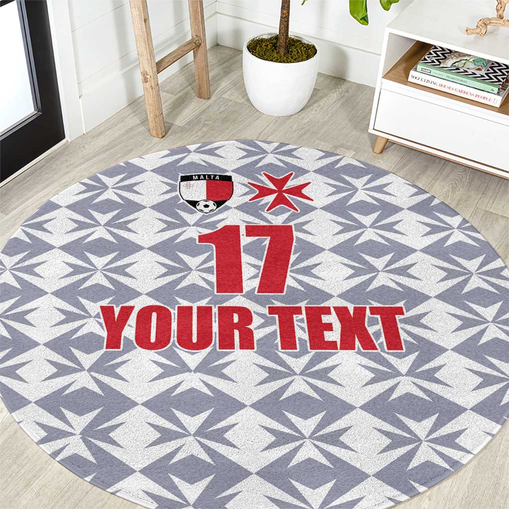 Custom Malta Football Jersey Go Champions Round Carpet White Style
