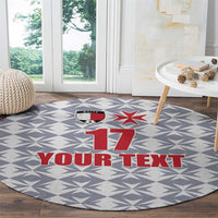 Custom Malta Football Jersey Go Champions Round Carpet White Style