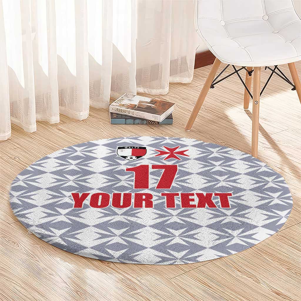 Custom Malta Football Jersey Go Champions Round Carpet White Style