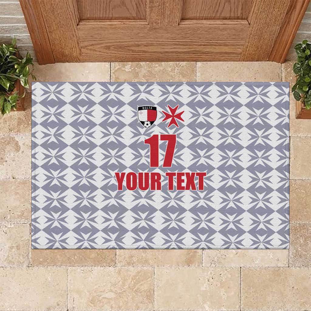Custom Malta Football Jersey Go Champions Rubber Doormat White Style