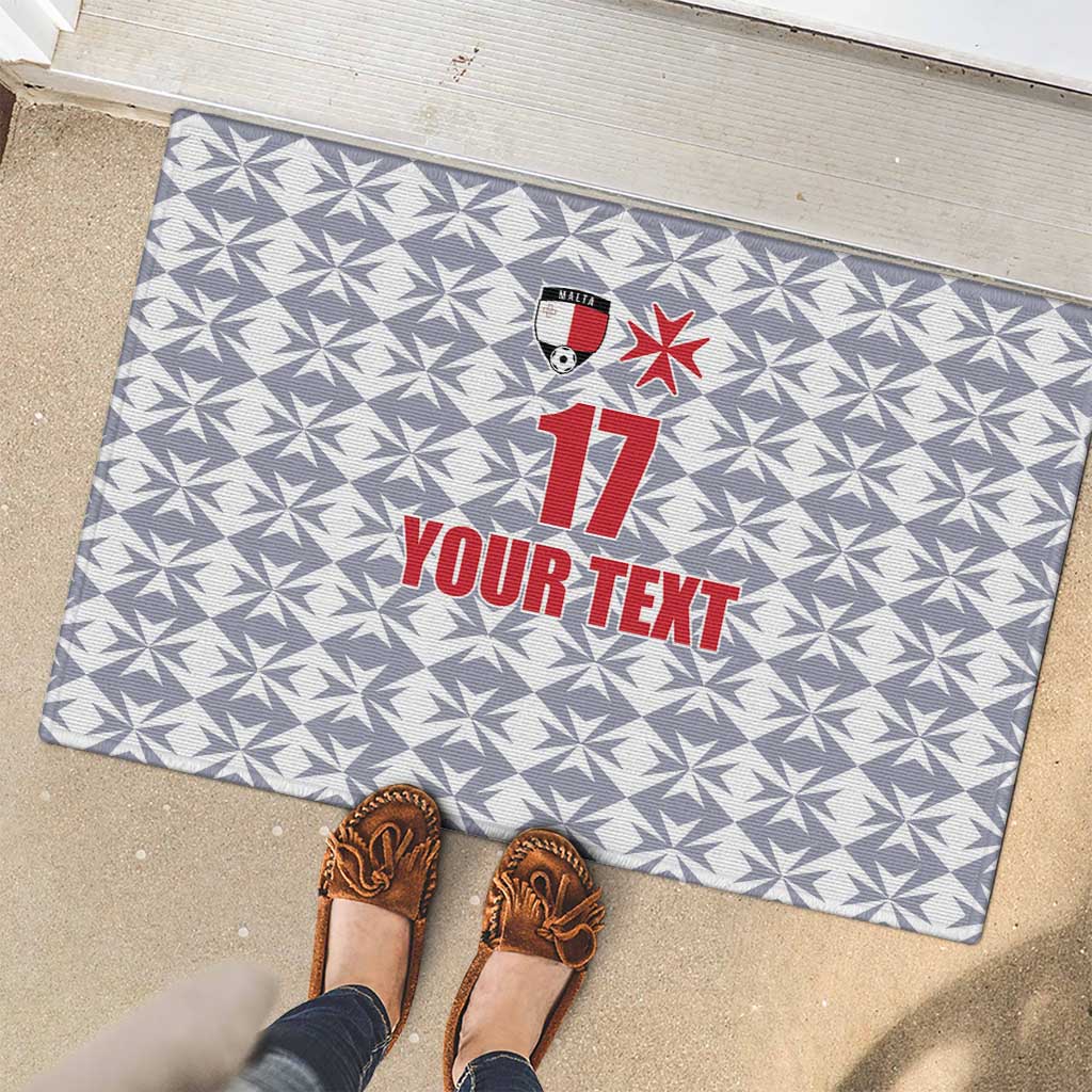 Custom Malta Football Jersey Go Champions Rubber Doormat White Style