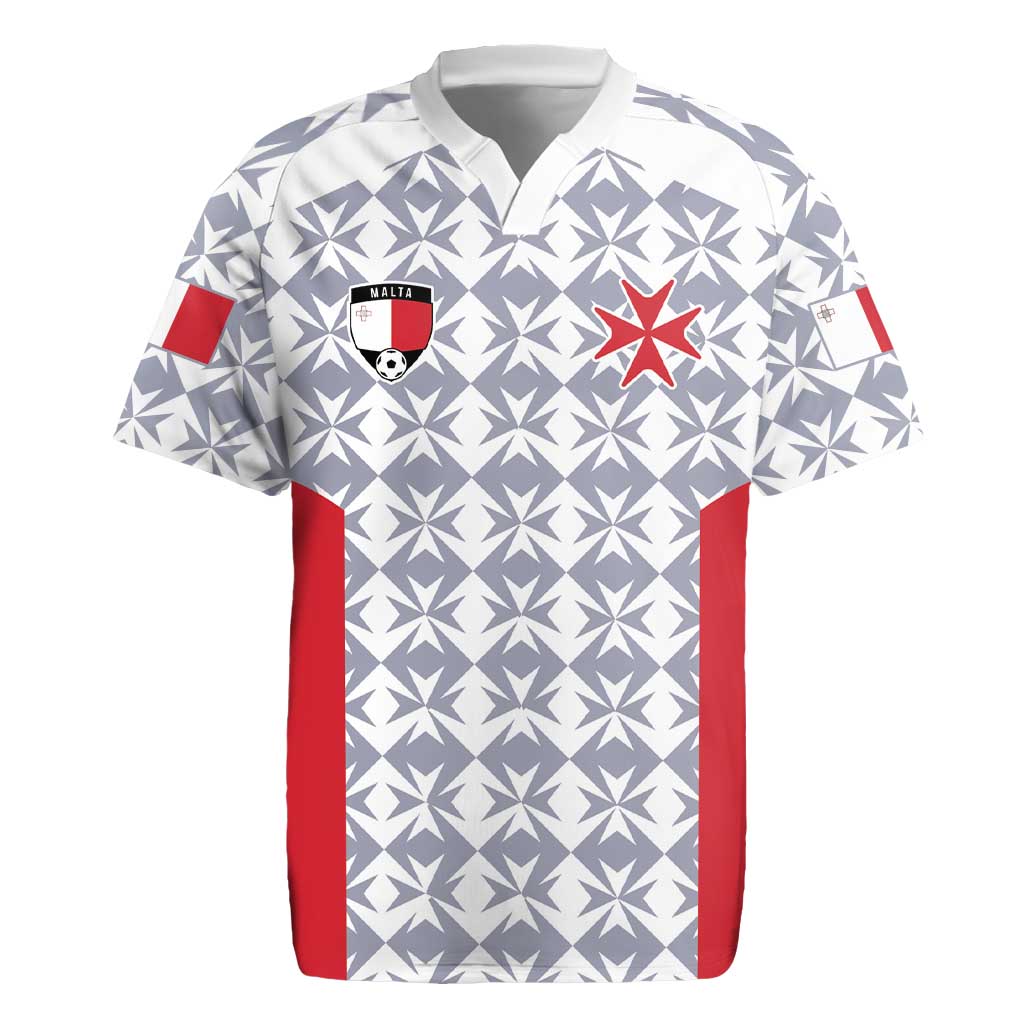 Custom Malta Football Jersey Go Champions Rugby Jersey White Style