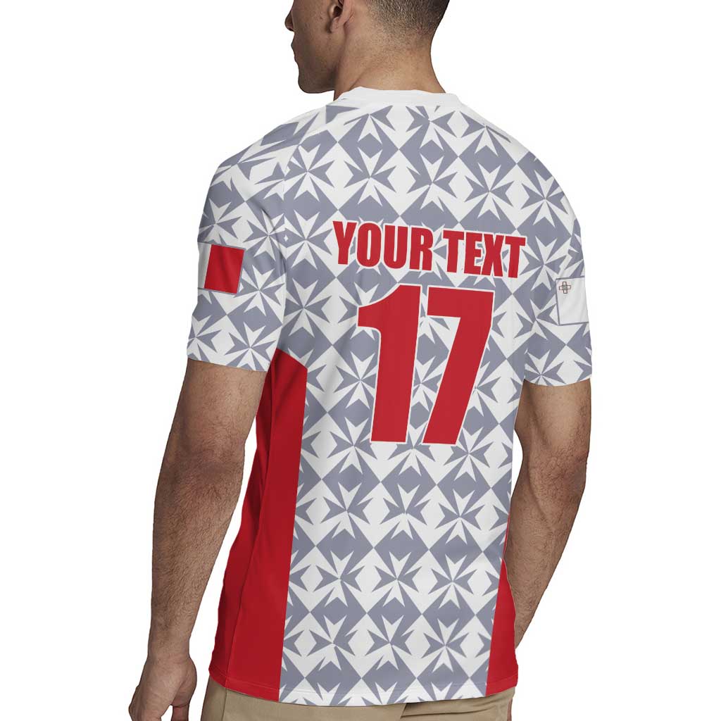 Custom Malta Football Jersey Go Champions Rugby Jersey White Style