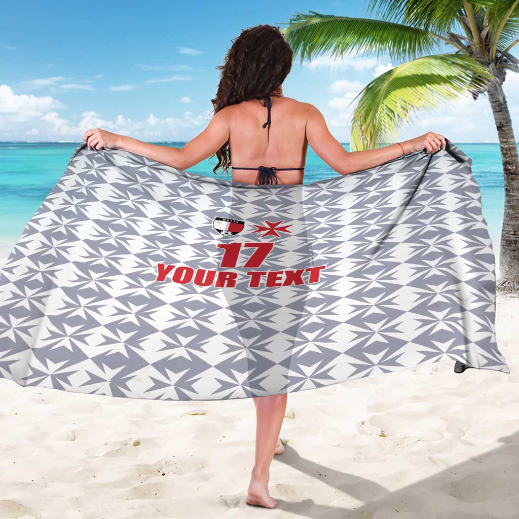 Custom Malta Football Jersey Go Champions Sarong White Style