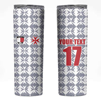 Custom Malta Football Jersey Go Champions Skinny Tumbler White Style