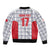 Custom Malta Football Jersey Go Champions Sleeve Zip Bomber Jacket White Style