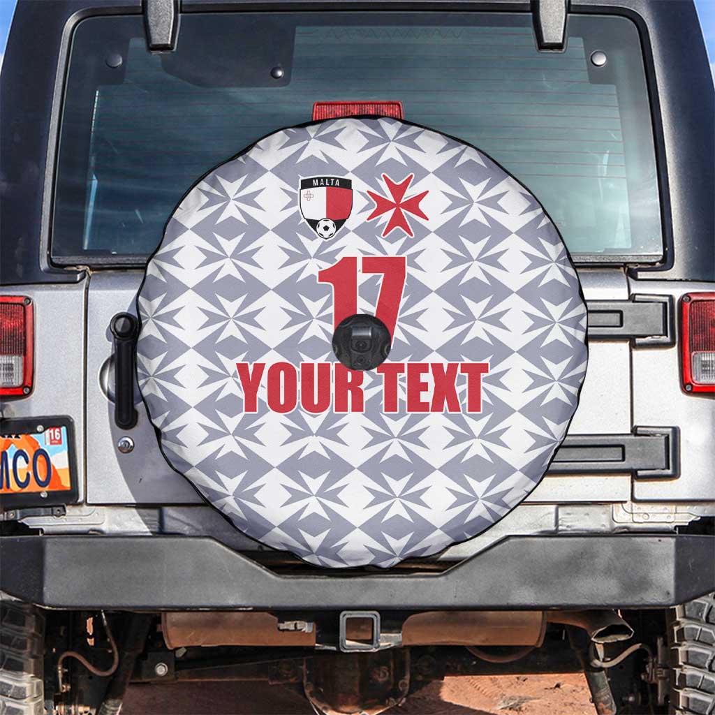 Custom Malta Football Jersey Go Champions Spare Tire Cover White Style