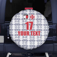 Custom Malta Football Jersey Go Champions Spare Tire Cover White Style