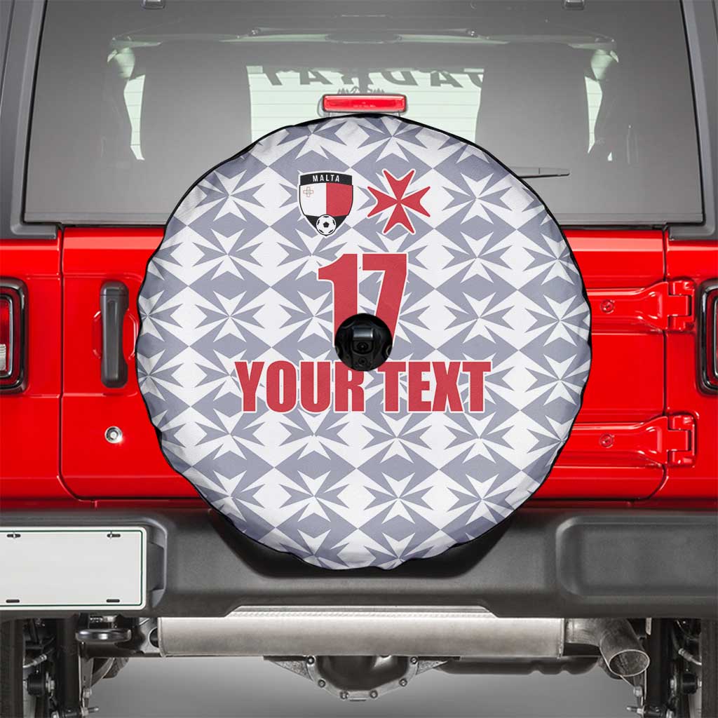 Custom Malta Football Jersey Go Champions Spare Tire Cover White Style