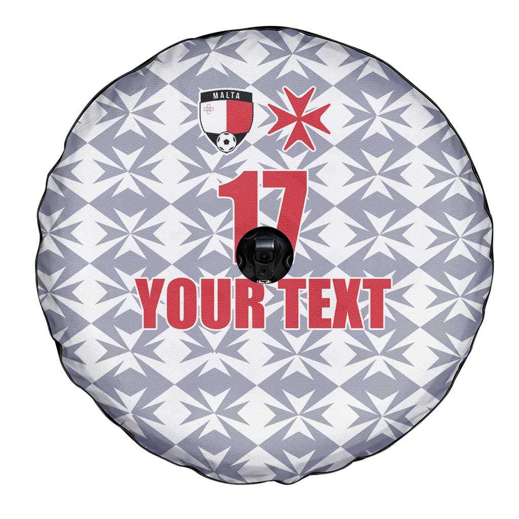 Custom Malta Football Jersey Go Champions Spare Tire Cover White Style
