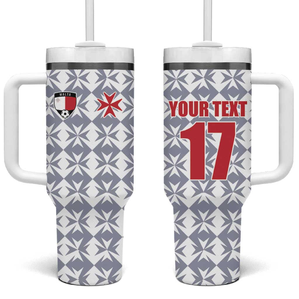 Custom Malta Football Jersey Go Champions Tumbler With Handle White Style