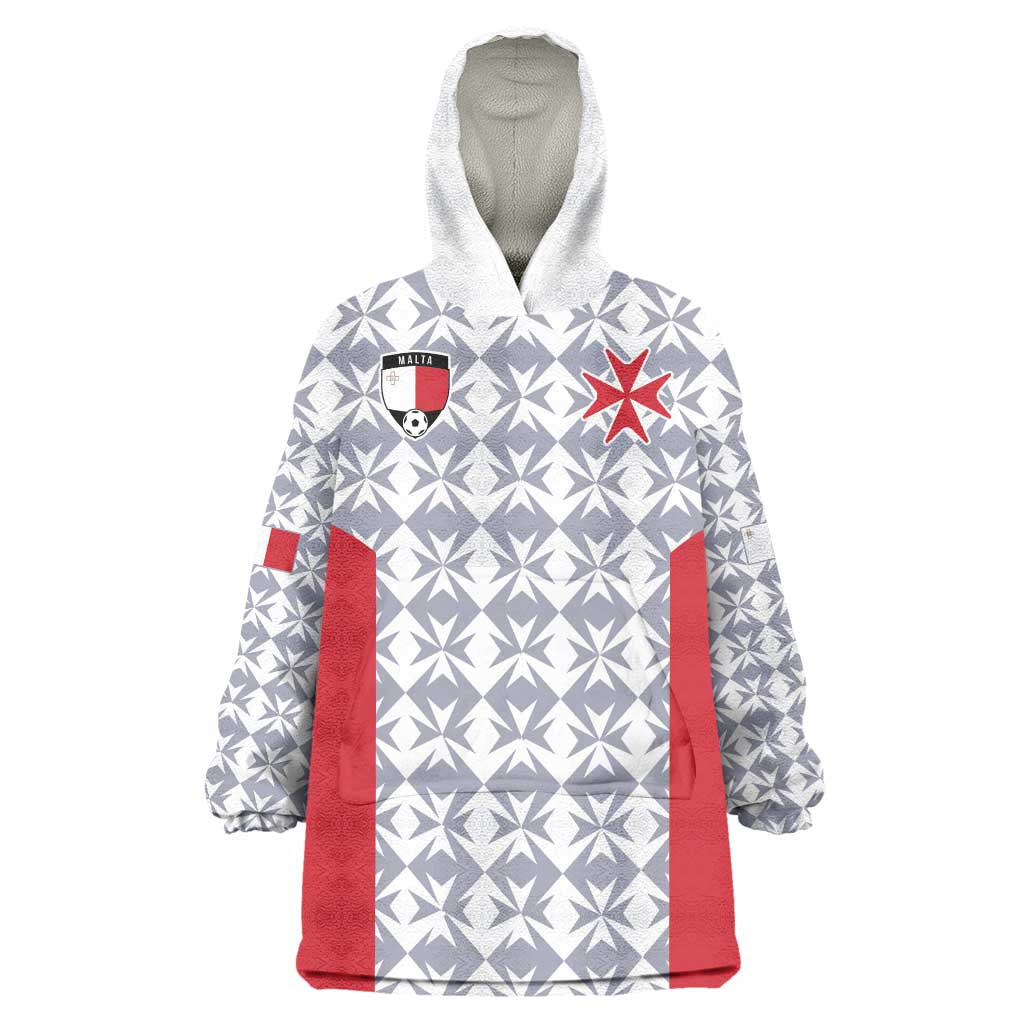 Custom Malta Football Jersey Go Champions Wearable Blanket Hoodie White Style