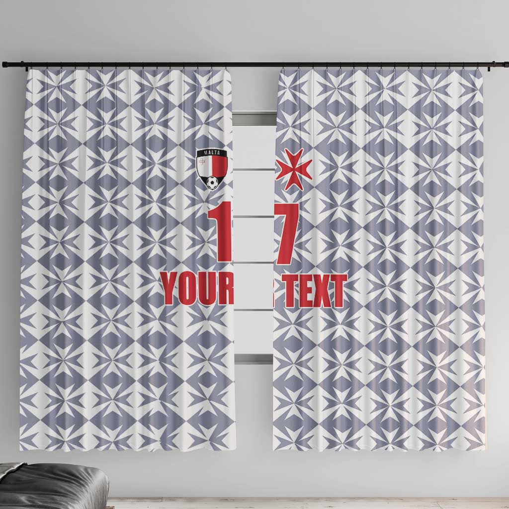 Custom Malta Football Jersey Go Champions Window Curtain White Style
