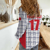 Custom Malta Football Jersey Go Champions Women Casual Shirt White Style