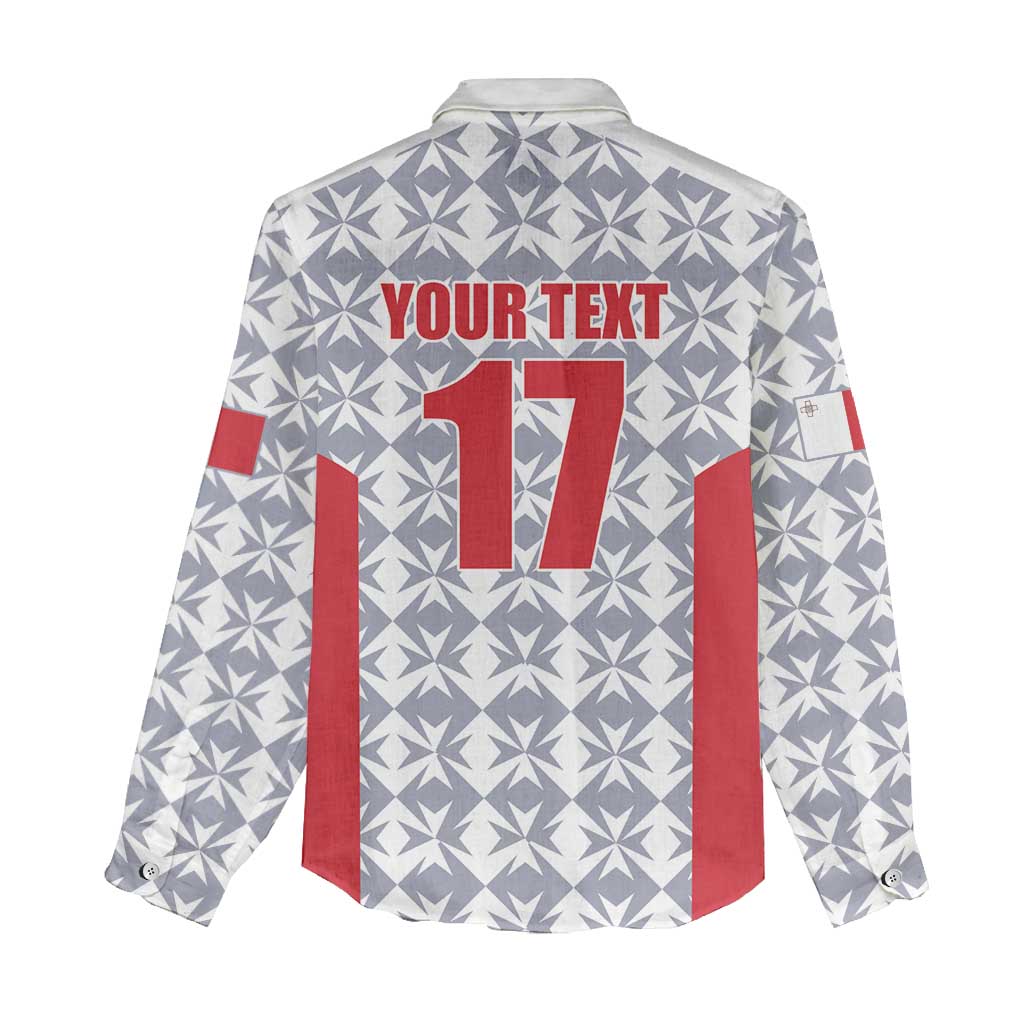 Custom Malta Football Jersey Go Champions Women Casual Shirt White Style
