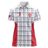 Custom Malta Football Jersey Go Champions Women Polo Shirt White Style