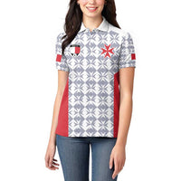 Custom Malta Football Jersey Go Champions Women Polo Shirt White Style