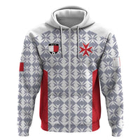 Custom Malta Football Jersey Go Champions Zip Hoodie White Style