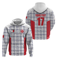 Custom Malta Football Jersey Go Champions Zip Hoodie White Style