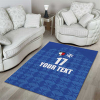 Custom Malta Football Jersey Go Champions Area Rug Blue Style