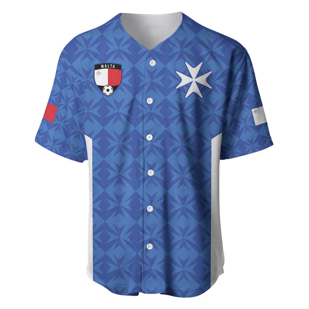 Custom Malta Football Jersey Go Champions Baseball Jersey Blue Style