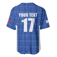 Custom Malta Football Jersey Go Champions Baseball Jersey Blue Style