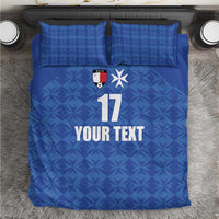 Custom Malta Football Jersey Go Champions Bedding Set Blue Style
