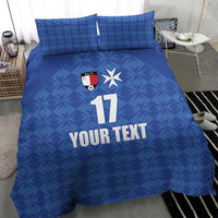 Custom Malta Football Jersey Go Champions Bedding Set Blue Style