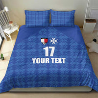 Custom Malta Football Jersey Go Champions Bedding Set Blue Style