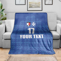 Custom Malta Football Jersey Go Champions Blanket Blue Style