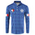 Custom Malta Football Jersey Go Champions Button Sweatshirt Blue Style
