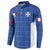 Custom Malta Football Jersey Go Champions Button Sweatshirt Blue Style