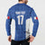 Custom Malta Football Jersey Go Champions Button Sweatshirt Blue Style