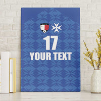 Custom Malta Football Jersey Go Champions Canvas Wall Art Blue Style
