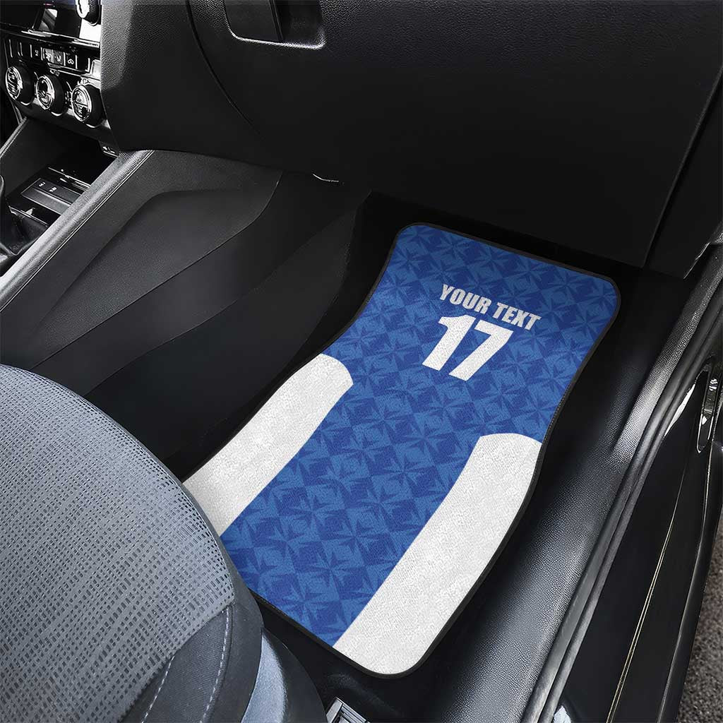 Custom Malta Football Jersey Go Champions Car Mats Blue Style